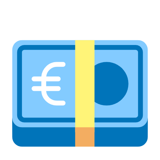 Banknote With Euro Sign on Microsoft Fluent