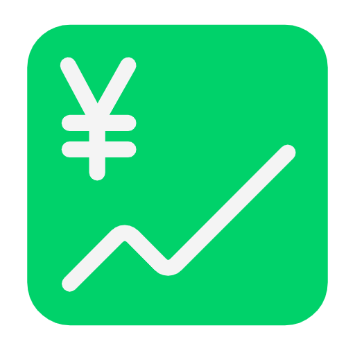 Chart With Upwards Trend And Yen Sign on Microsoft Fluent