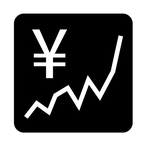 Chart With Upwards Trend And Yen Sign on Noto Emoji