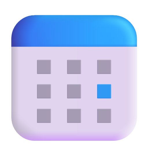 Calendar on Microsoft 3D