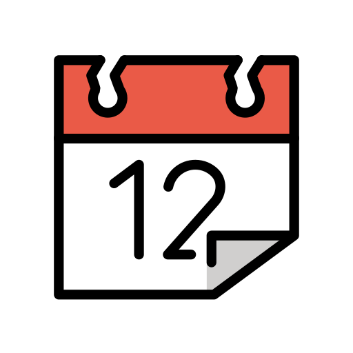 Tear-off Calendar on OpenMoji
