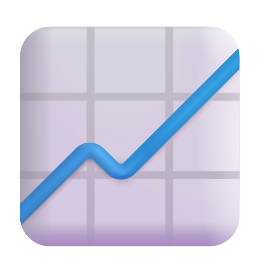Chart With Upwards Trend on Microsoft 3D