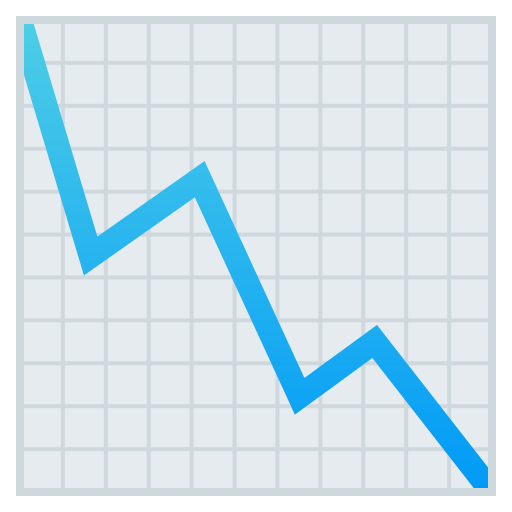 Chart With Downwards Trend on JoyPixels