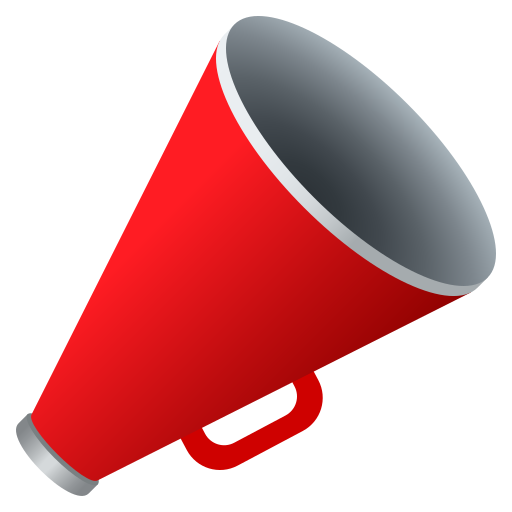 Cheering Megaphone on JoyPixels
