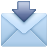 Envelope With Downwards Arrow Above on WhatsApp