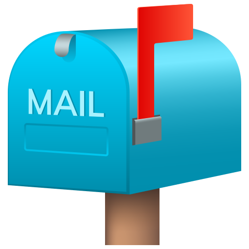 Closed Mailbox With Raised Flag on JoyPixels