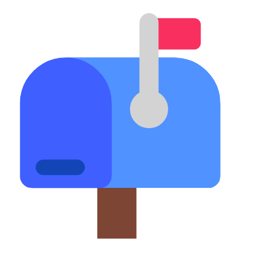Closed Mailbox With Raised Flag on Microsoft Fluent