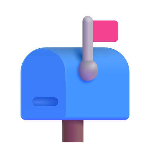 Closed Mailbox With Raised Flag on Microsoft 3D