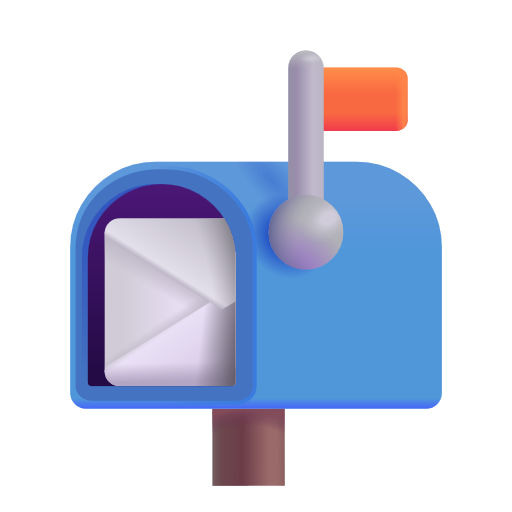 Open Mailbox With Raised Flag on Microsoft 3D