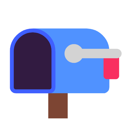 Open Mailbox With Lowered Flag on Microsoft Fluent