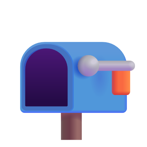 Open Mailbox With Lowered Flag on Microsoft 3D