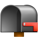 Open Mailbox With Lowered Flag on WhatsApp