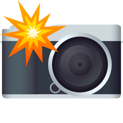 Camera With Flash on JoyPixels