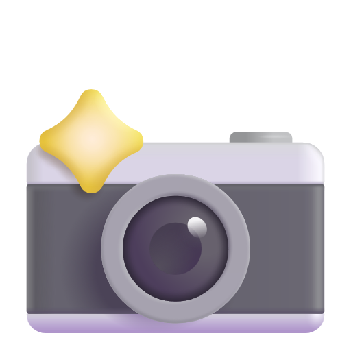 Camera With Flash on Microsoft 3D