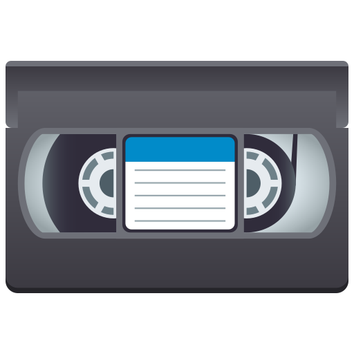 Videocassette on JoyPixels
