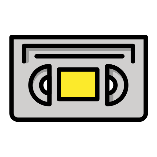 Videocassette on OpenMoji