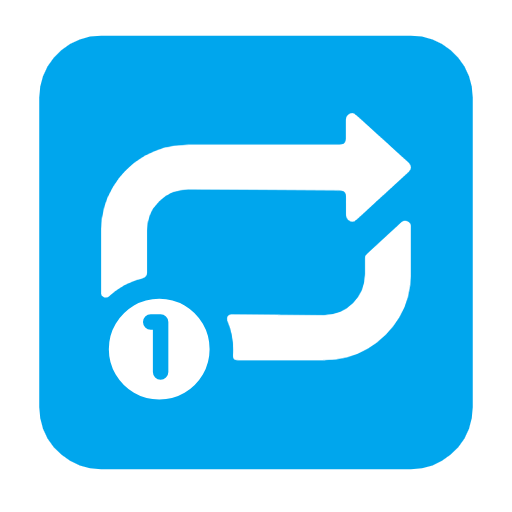 Clockwise Rightwards And Leftwards Open Circle Arrows With Circled One Overlay on Microsoft Fluent