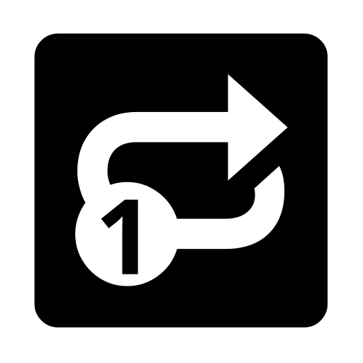 Clockwise Rightwards And Leftwards Open Circle Arrows With Circled One Overlay on Noto Emoji
