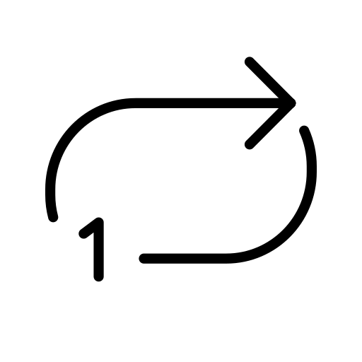 Clockwise Rightwards And Leftwards Open Circle Arrows With Circled One Overlay on OpenMoji