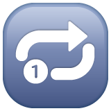 Clockwise Rightwards And Leftwards Open Circle Arrows With Circled One Overlay on WhatsApp