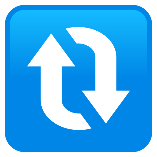 Clockwise Downwards And Upwards Open Circle Arrows on JoyPixels
