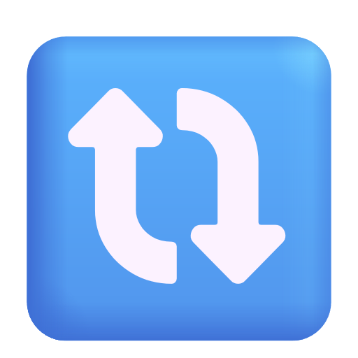 Clockwise Downwards And Upwards Open Circle Arrows on Microsoft 3D