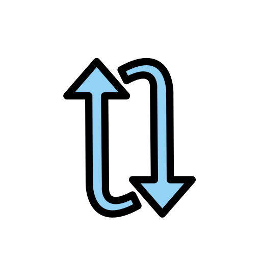 Clockwise Downwards And Upwards Open Circle Arrows on OpenMoji