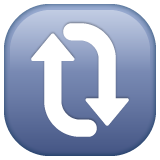 Clockwise Downwards And Upwards Open Circle Arrows on WhatsApp