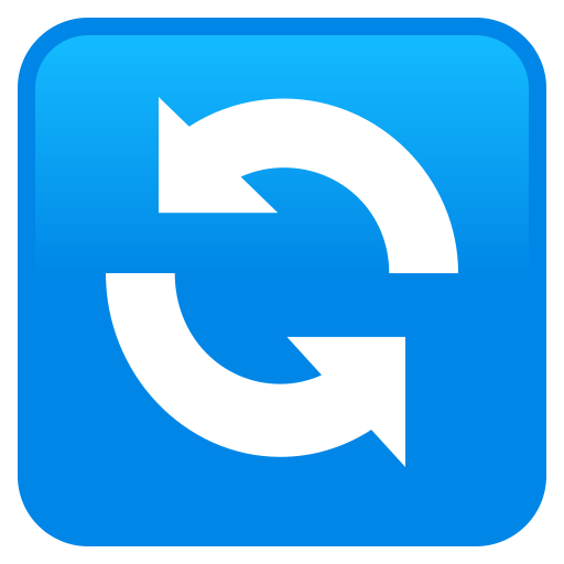 Anticlockwise Downwards And Upwards Open Circle Arrows on JoyPixels