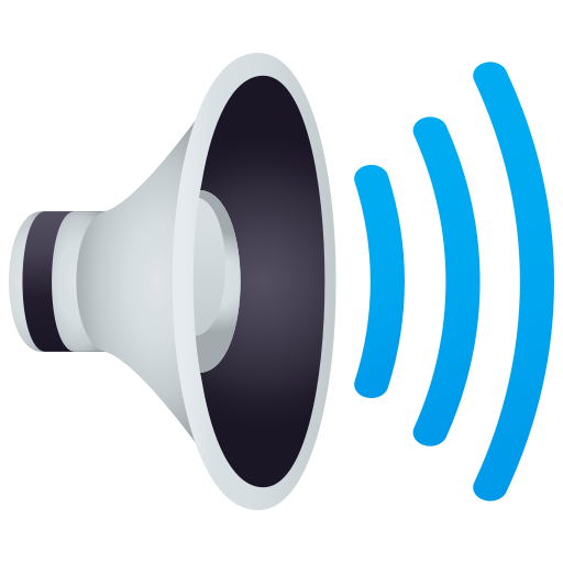 Speaker With Three Sound Waves on JoyPixels