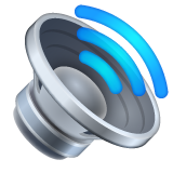Speaker With Three Sound Waves on WhatsApp