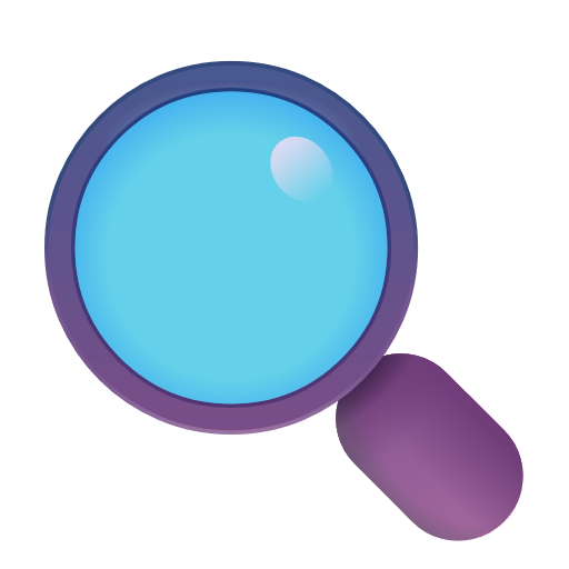 Left-pointing Magnifying Glass on Microsoft 3D
