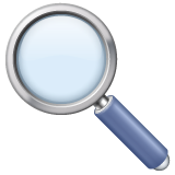 Left-pointing Magnifying Glass on WhatsApp