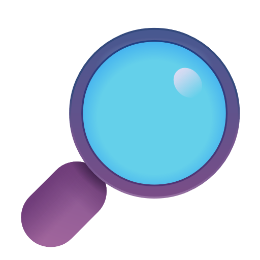 Right-pointing Magnifying Glass on Microsoft 3D