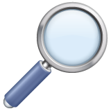 Right-pointing Magnifying Glass on WhatsApp
