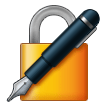 Lock With Ink Pen on Samsung