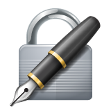 Lock With Ink Pen on WhatsApp