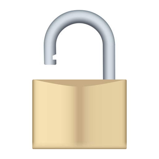 Open Lock on JoyPixels