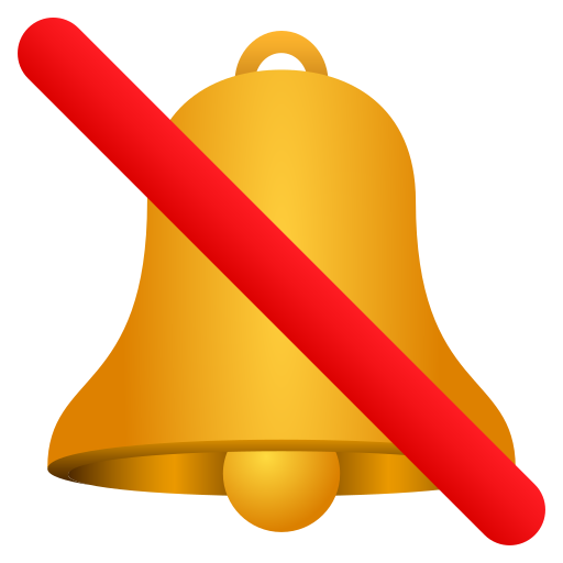 Bell With Cancellation Stroke on JoyPixels