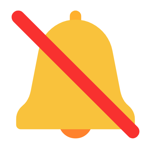 Bell With Cancellation Stroke on Microsoft Fluent