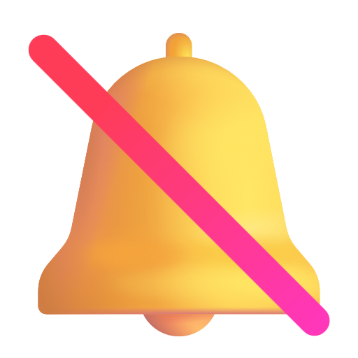 Bell With Cancellation Stroke on Microsoft 3D
