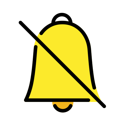 Bell With Cancellation Stroke on OpenMoji