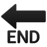 End With Leftwards Arrow Above on WhatsApp