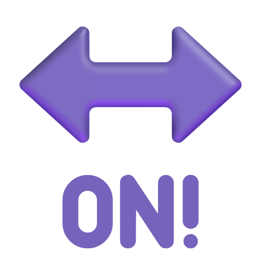 On With Exclamation Mark With Left Right Arrow Above on Microsoft 3D