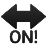 On With Exclamation Mark With Left Right Arrow Above on WhatsApp