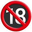 No One Under Eighteen Symbol on Samsung
