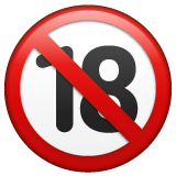 No One Under Eighteen Symbol on WhatsApp
