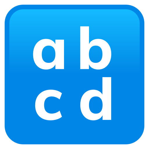 Input Symbol For Latin Small Letters on JoyPixels