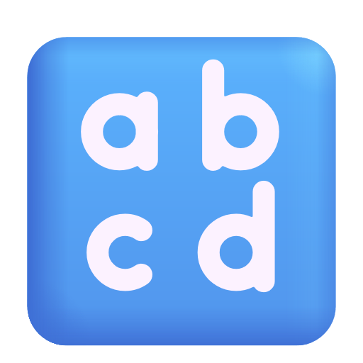 Input Symbol For Latin Small Letters on Microsoft 3D
