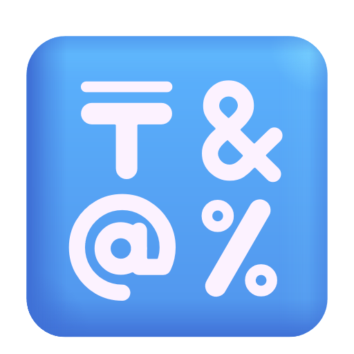 Input Symbol For Symbols on Microsoft 3D